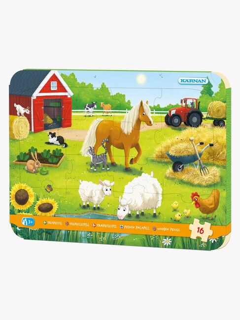 Kärnan Rammepuslespil På Bondegården 16 Brikker