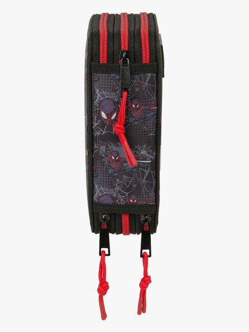 Marvel Spider-Man Miles Morales  Fyldt Penalhus med 3 Rum 37 Dele, Sort