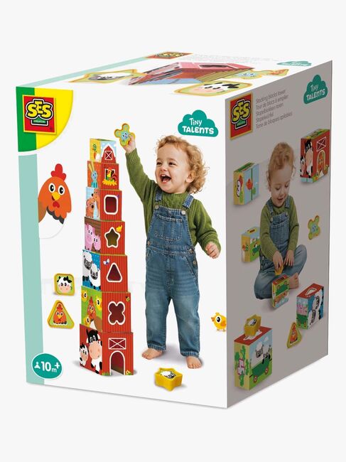 SES Creative Stableklodser Bondegårdsdyr 2-i-1