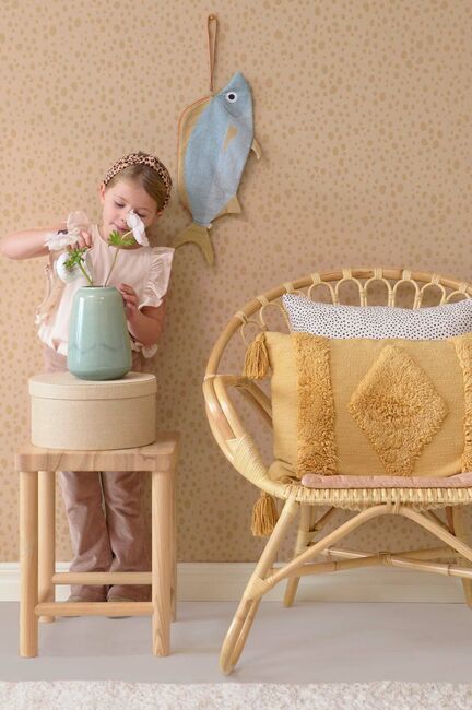 Majvillan Tapet Animal Dots, Dusty Peach