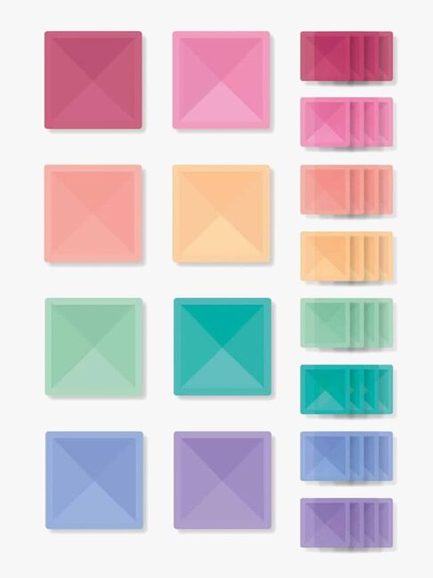 Connetix Magnetisk Byggeklods Pastel Square 40 Dele