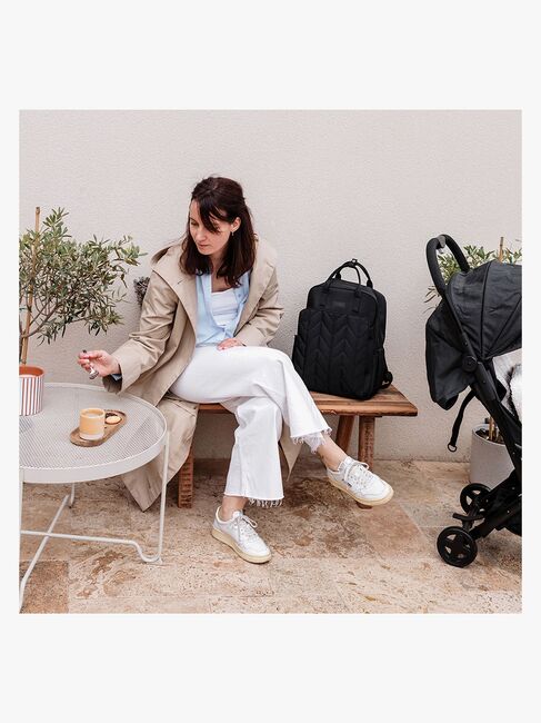 Tineo Pusletaske Rygsæk, Quilt Svart