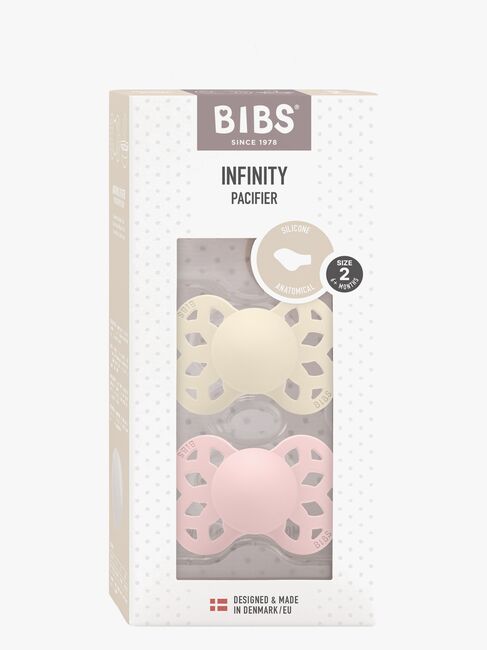 BIBS Infinity Sut 2-pak Str. 2 Anatomical, Ivory/Blossom