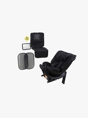 Beemoo Rotate i-Size Vendbar Autostol Inkl. Tilbehørspakke, Black Stone