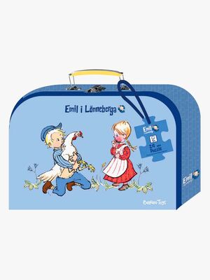 Barbo Toys Emil Fra Lønneberg Kuffert med 1 Puslespil 24 Brikker