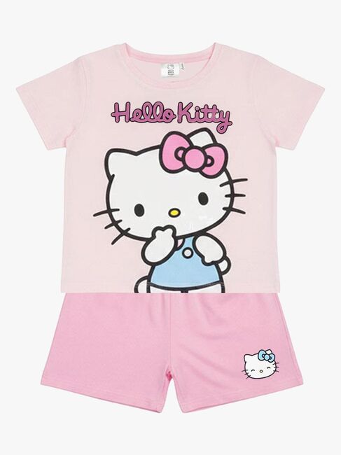 Hello Kitty T-shirt & Shorts Sæt, Lyserød