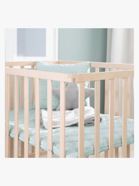 Roba Style Kravlegård med Hjul, Wood & Green