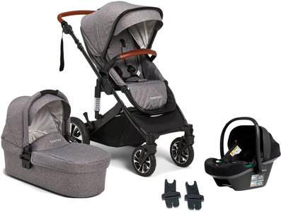 Beemoo Maxi 4 Duovogn inkl. Route i-Size Autostol Baby, Grey Black/Black Stone