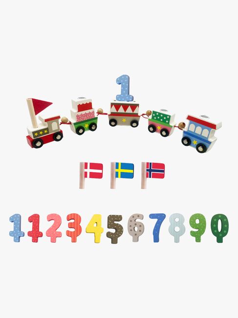 Barbo Toys Fødselsdagstog i Træ