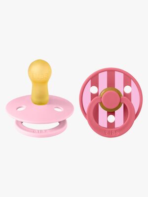 BIBS Studio Colour Block Sut 2-pak Latex Str. 2, Baby Pink Coral Mix