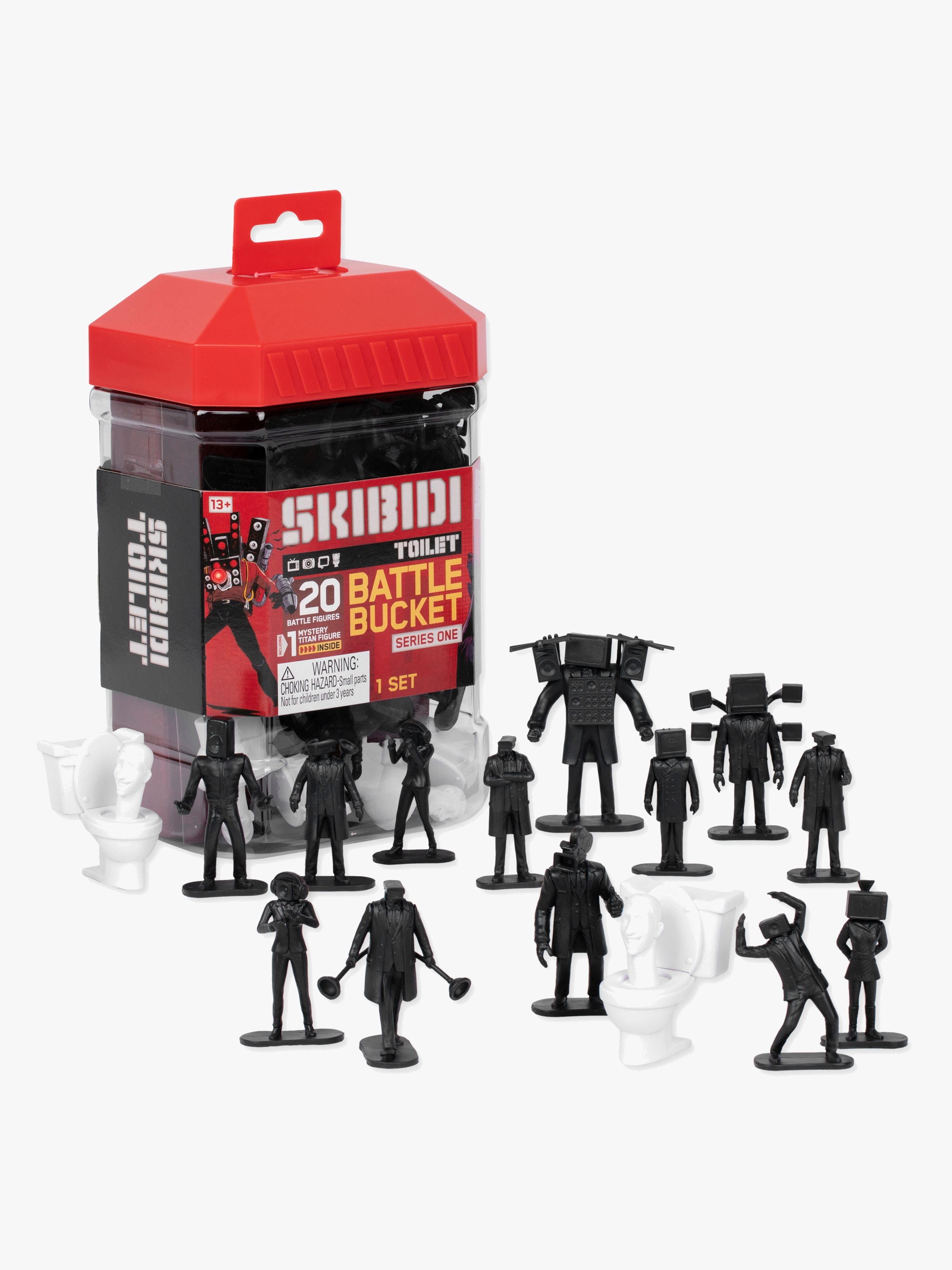 Skibidi Toilet Battle Bucket Figursæt Series 1, 20 Stk.