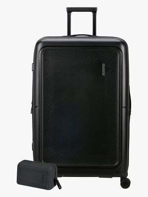 American Tourister Dashpop Kuffert 104-121L & Toilettaske POP, True Black