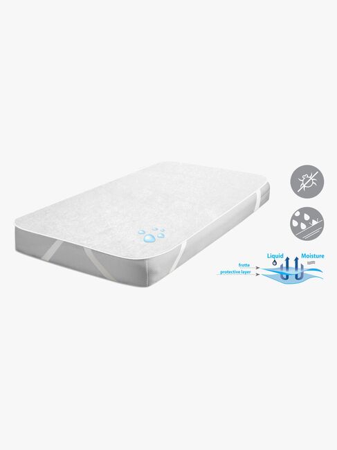 BabyMatex Hygienic Stabile Rullemadras til tremmeseng 60x120 cm Vandtæt, Hvid