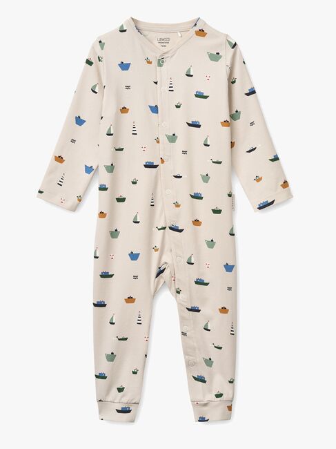 LIEWOOD Birk Pyjamas Heldragt, Mini sailing/Sandy