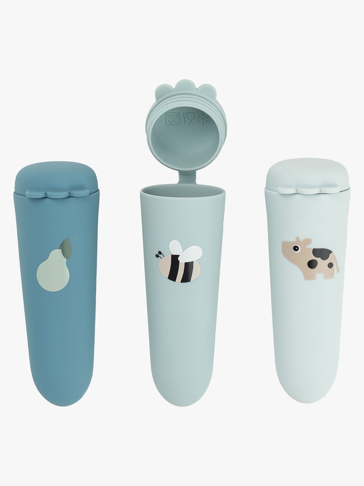 Done By Deer Dotti Isform Silikone 3-pak, Blue