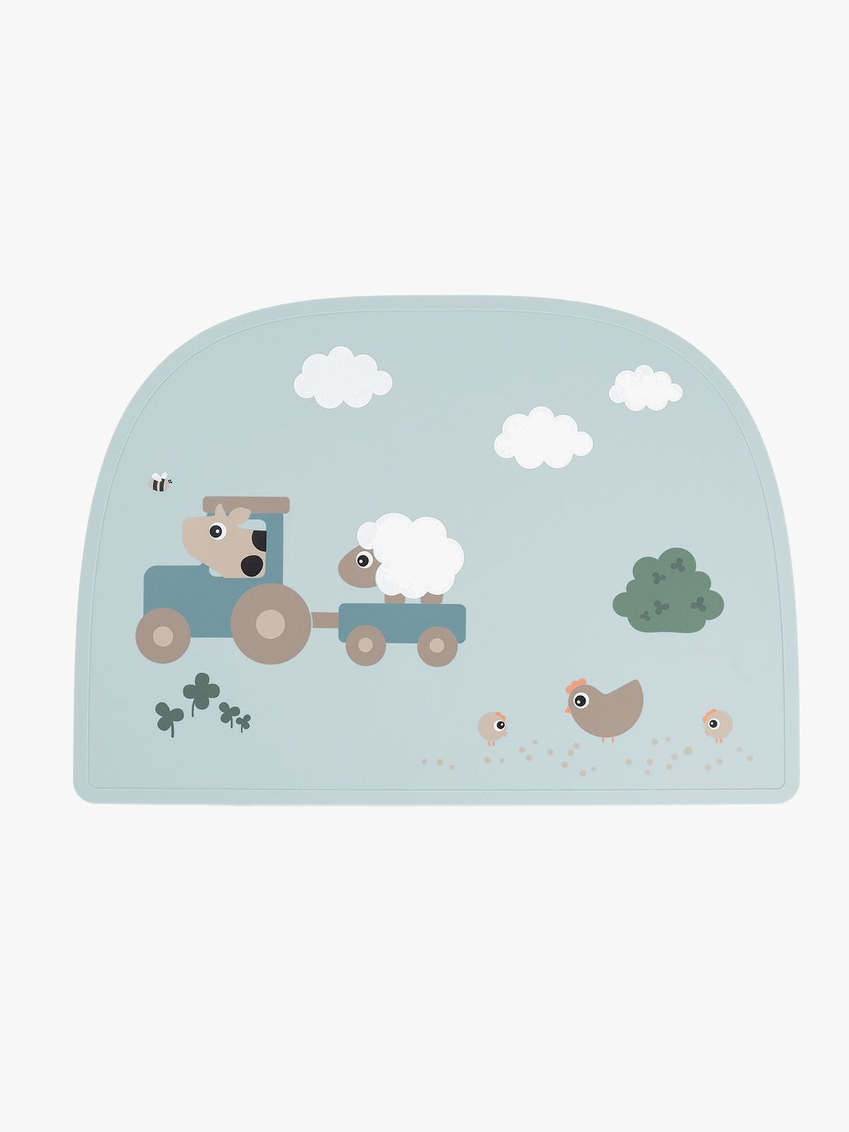 Done By Deer Tiny Farm Dækkeserviet Silikone, Blue