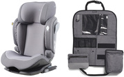 Beemoo Recline i-Size Autostol inkl. Deluxe Sædebeskytter, Mineral Grey