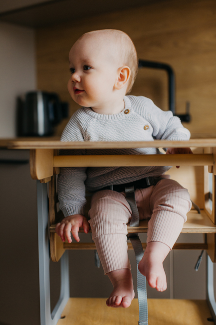 Duck Woodworks 3-i-1 Sammenklappeligt Læringstårn med Højstol, Grå