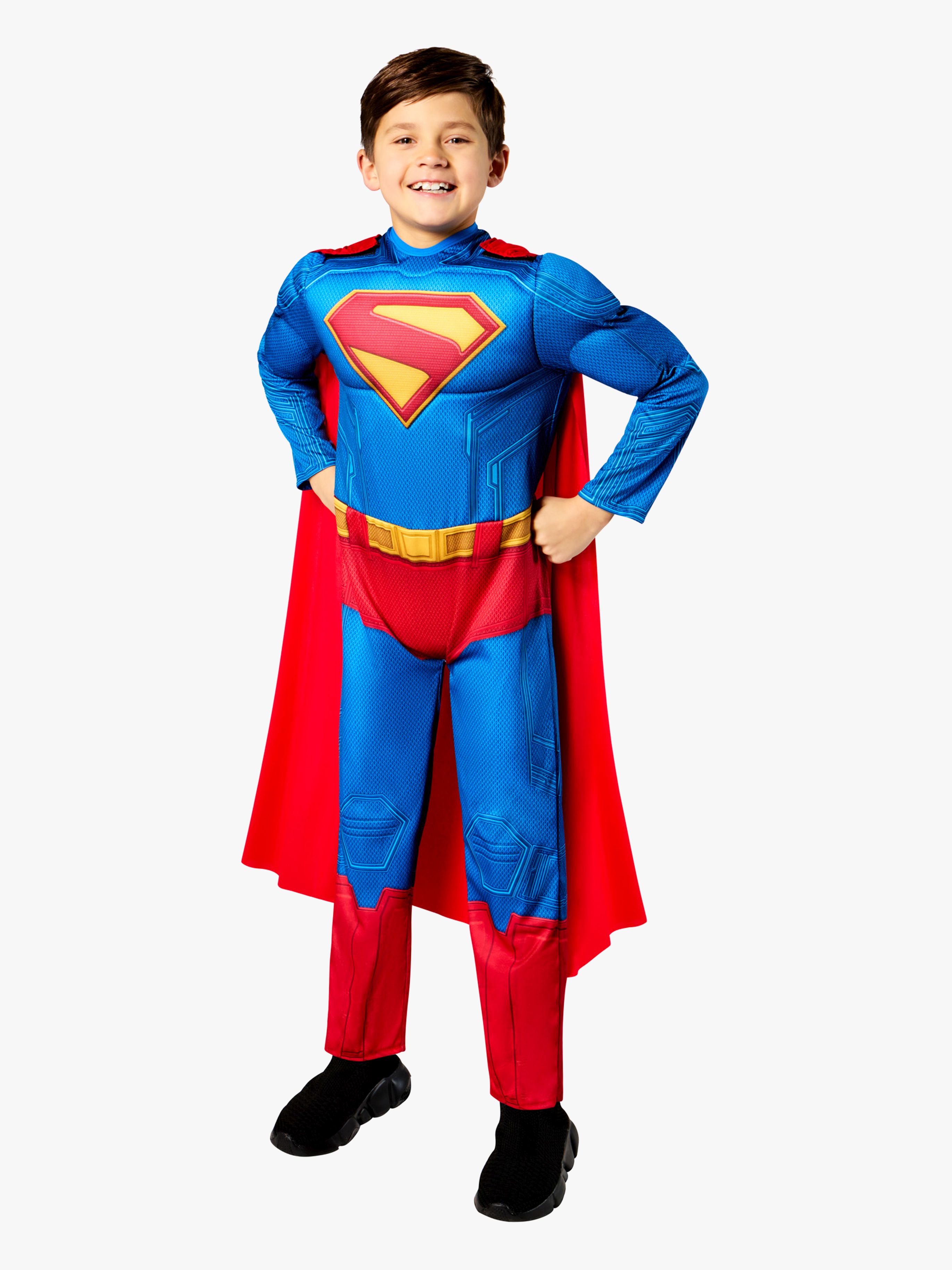 Rubies Superman Deluxe Kostume med Kappe, 7-8 år
