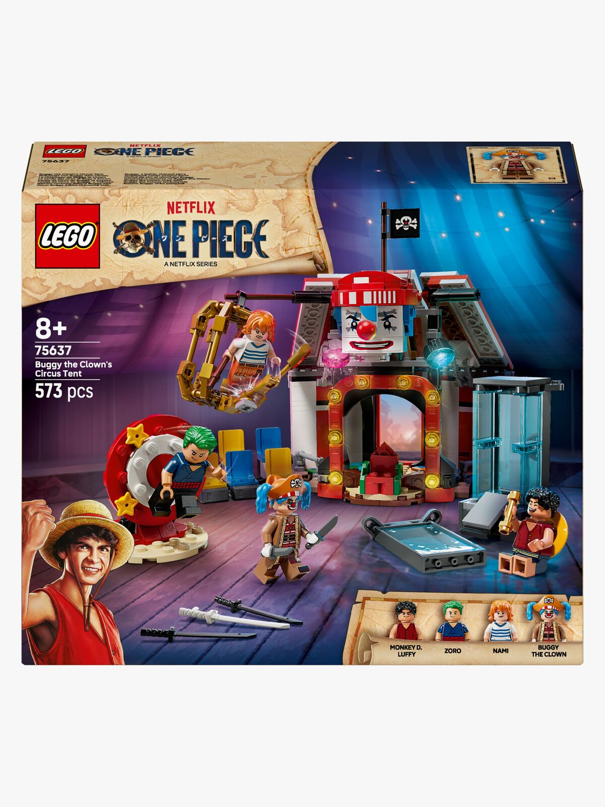 LEGO ONE PIECE 75637 Klovnen Buggys cirkustelt