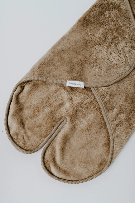 Baby's Only Hooded Baby Tæppe med Fødder Cozy, Clay