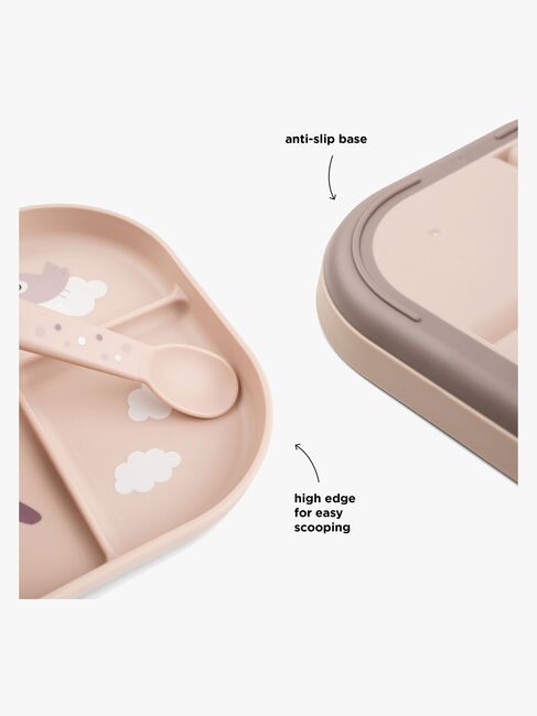 Done By Deer Foodie Opdelt Tallerken Happy Clouds, Pink