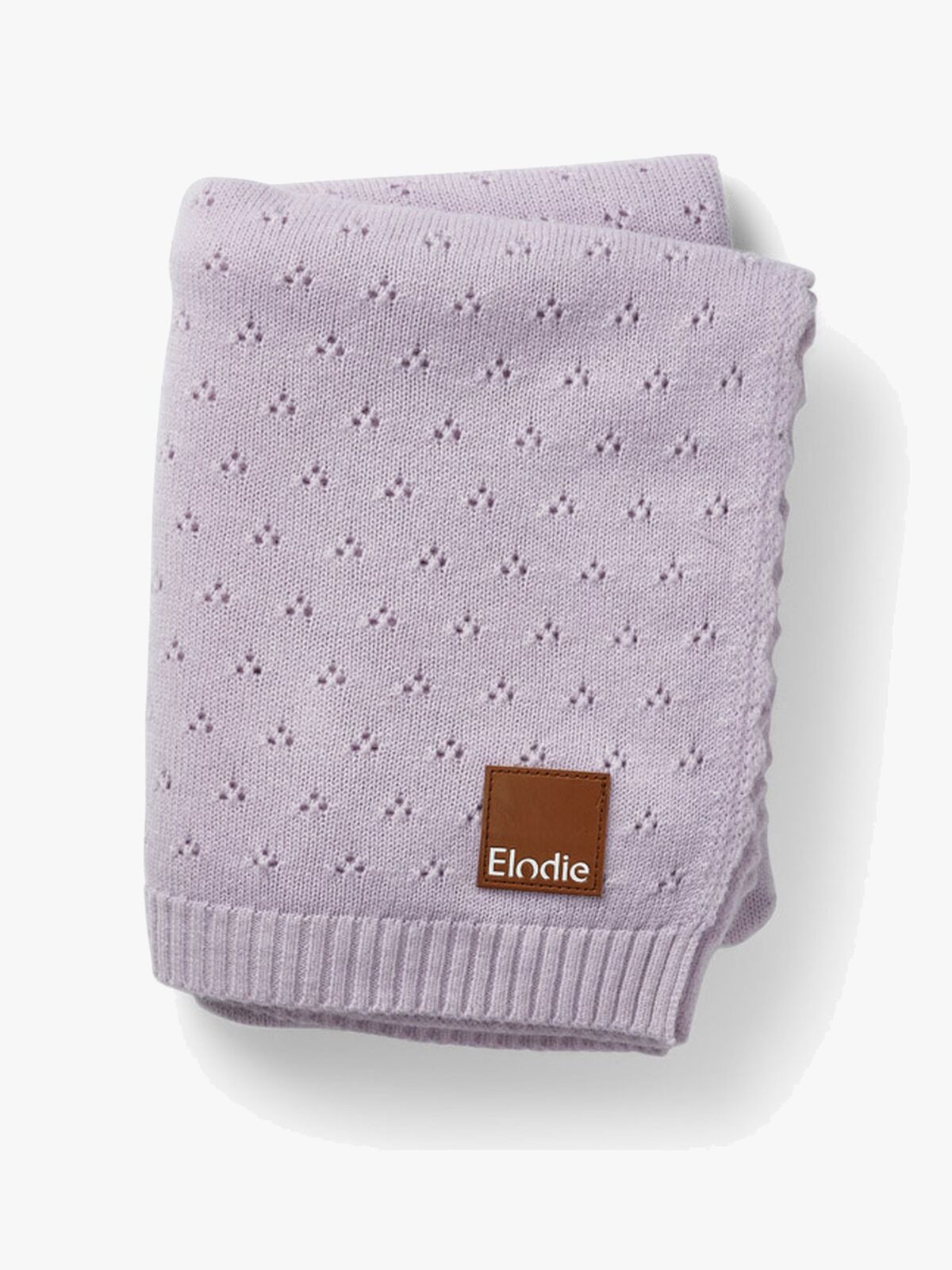 Elodie  Pointelle-strikket Tæppe 100x75, Lavender Love