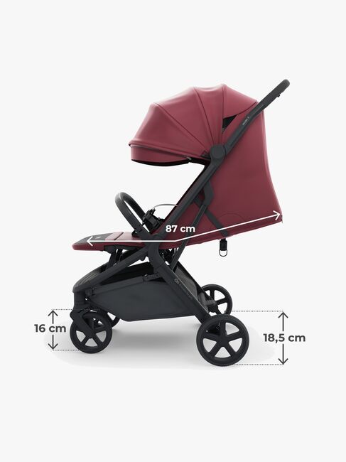 Kinderkraft NUBI 3 Klapvogn, Dark Ruby