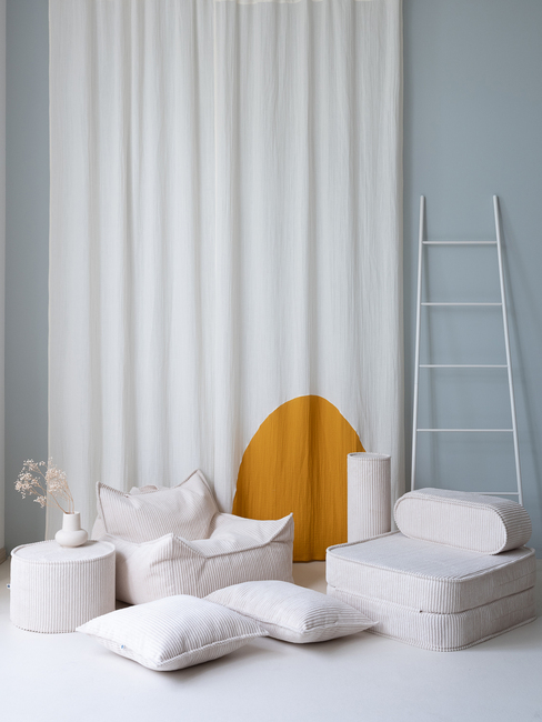 Wigiwama Flip Foldbar Stol 150x60 cm, Marshmallow