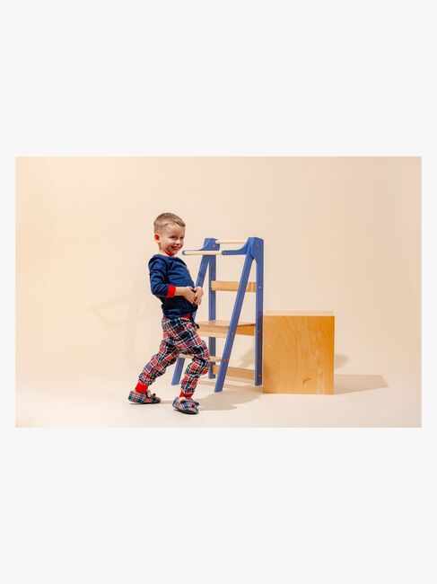 Duck Woodworks Sammenklappeligt Læringstårn, Blå