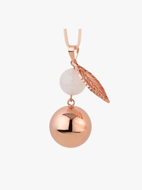 Bola Graviditetssmykke Perle Blad, Rosaguld