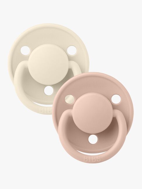 BIBS Sut De Lux 2-pak Silicone, Ivory/Blush
