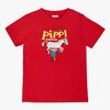 Pippi Langstrømpe X Martinex Pippi Logo T-shirt, Rød
