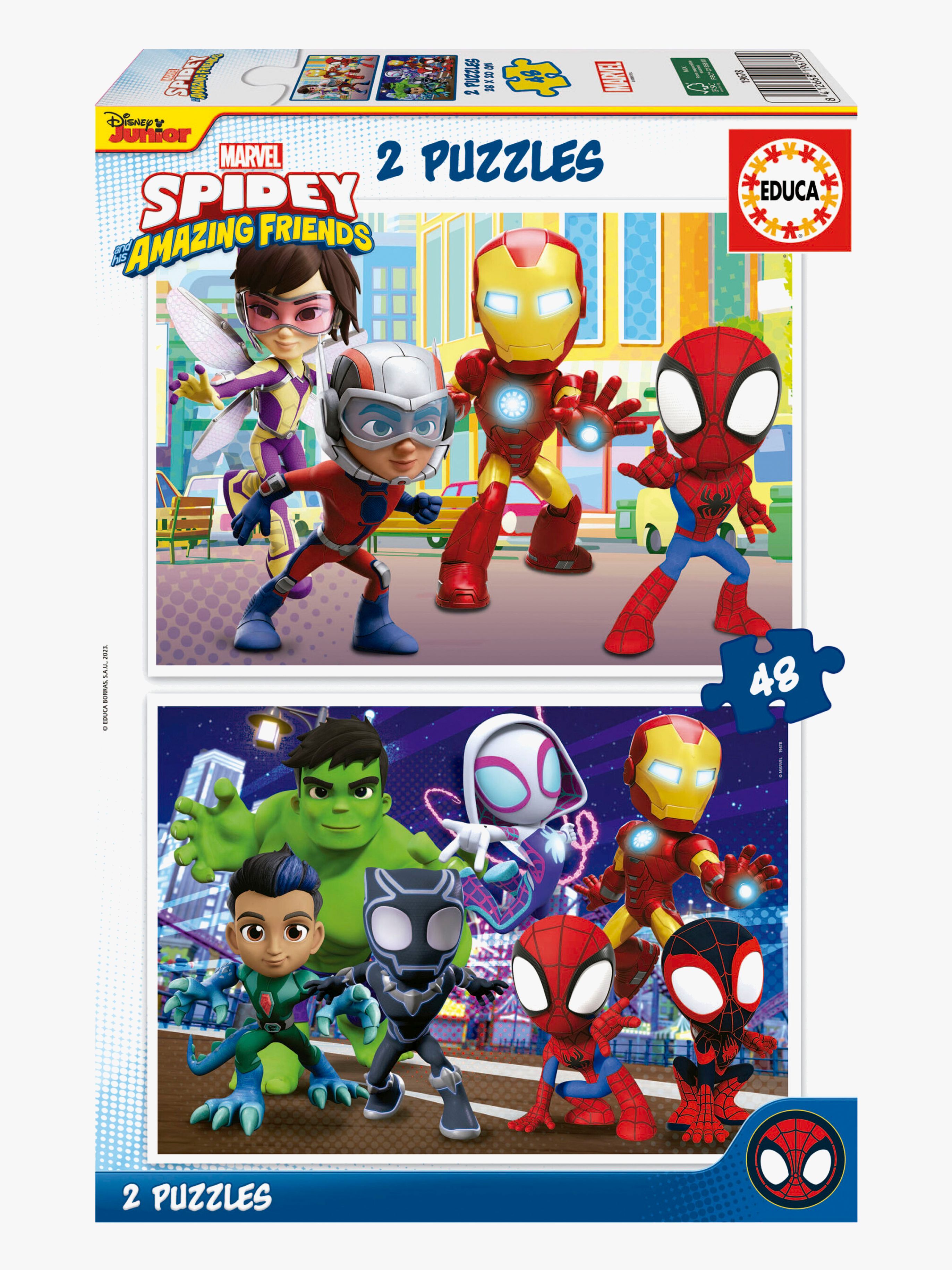 Educa Spidey and His Amazing Friends Puslespil 2x48 Brikker