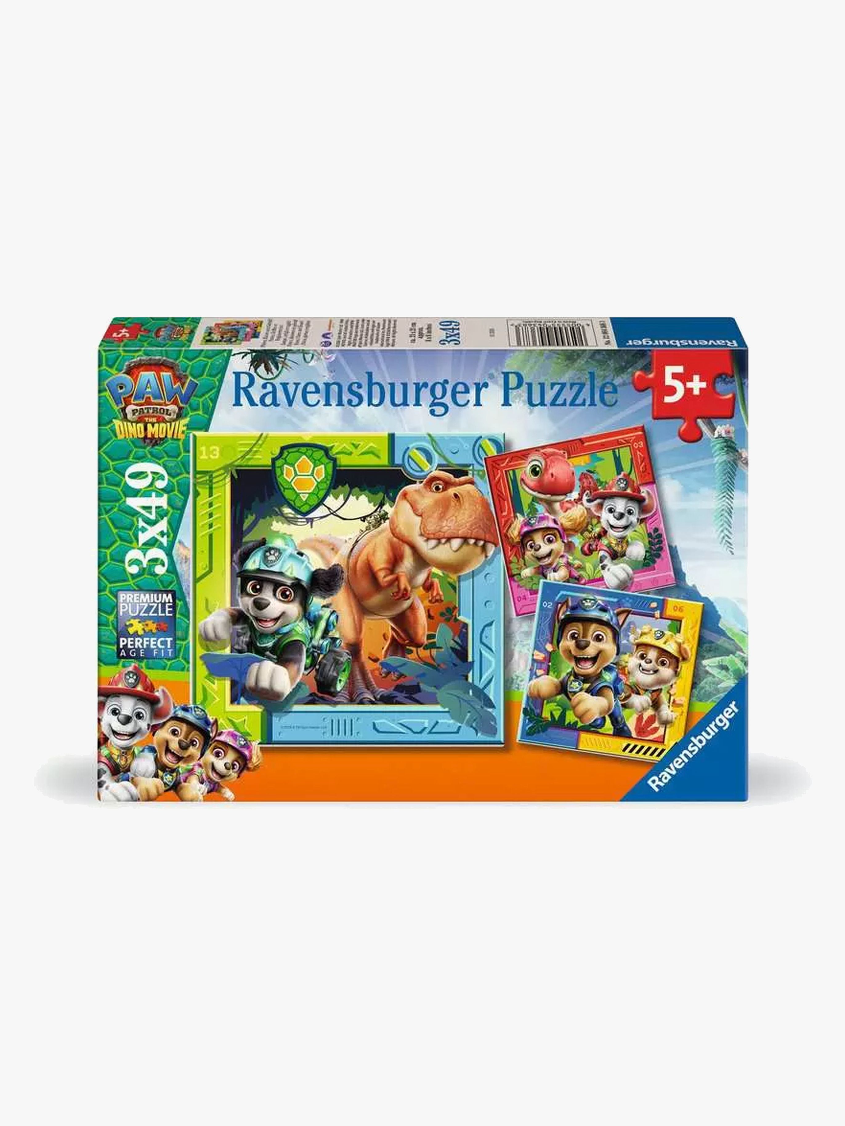 Ravensburger Paw Patrol 3 Puslesæt Dino Movie 3x49 Brikker