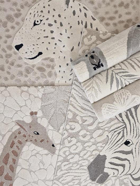 KMCarpets Gulvtæppe Zebra 80x150, Creme