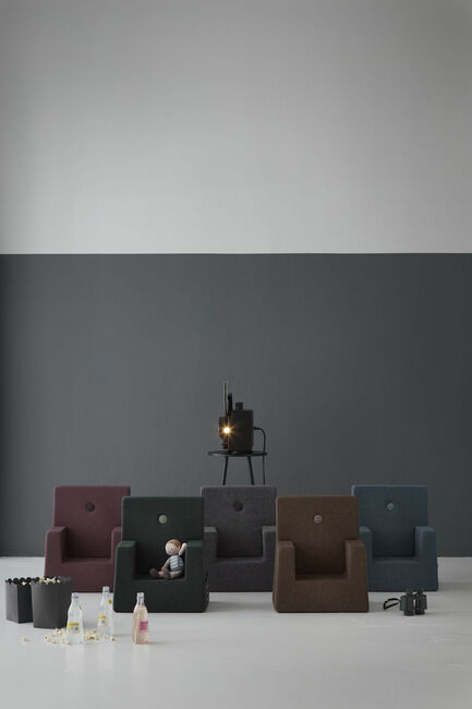 by KlipKlap Kids Lænestol, Mørkegrå