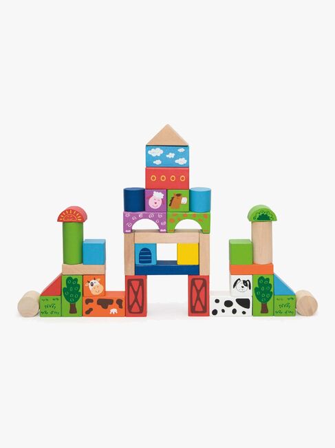 VIGA Træklodser Bondegård 50 Stk.