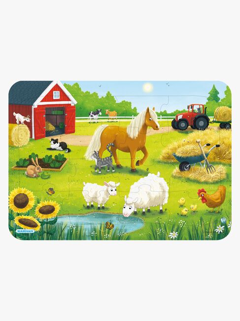 Kärnan Rammepuslespil På Bondegården 16 Brikker