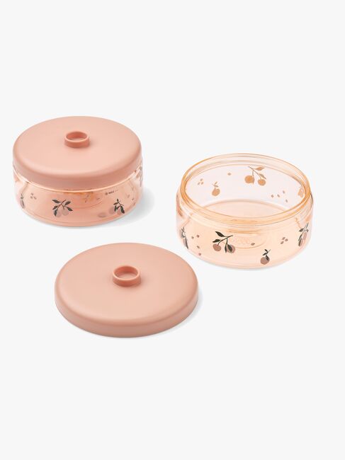 LIEWOOD Dominique Tritan Madkasse 500 ml 2-pak, Peach/Sea shell