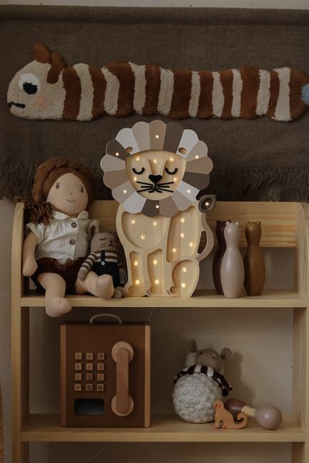 Little Lights Lampe Løve, Cappuccino