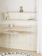 Alice & Fox CLEO Skrivebord & Hylde, Blå/Naturel