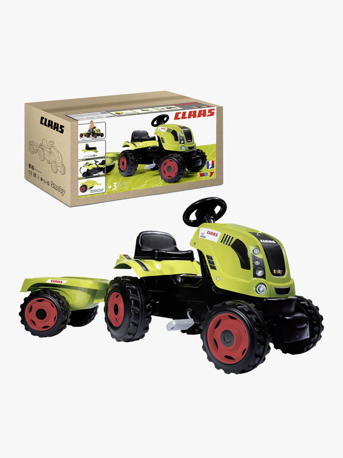 Smoby Claas Farmer Traktor m. Lad XL