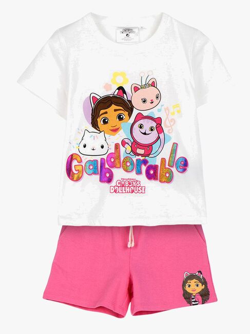 Gabby's Dollhouse Pyjamas, Hvid/Lyserød