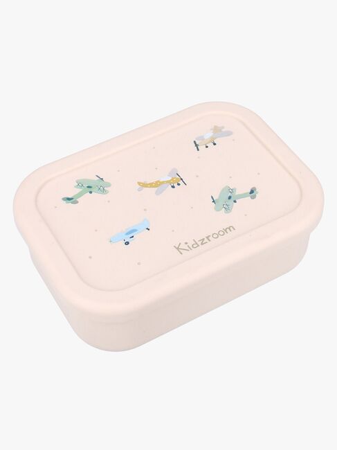 Kidzroom Stainless Steel Drikkedunk & Silikone Madkasse Small Talk, Beige