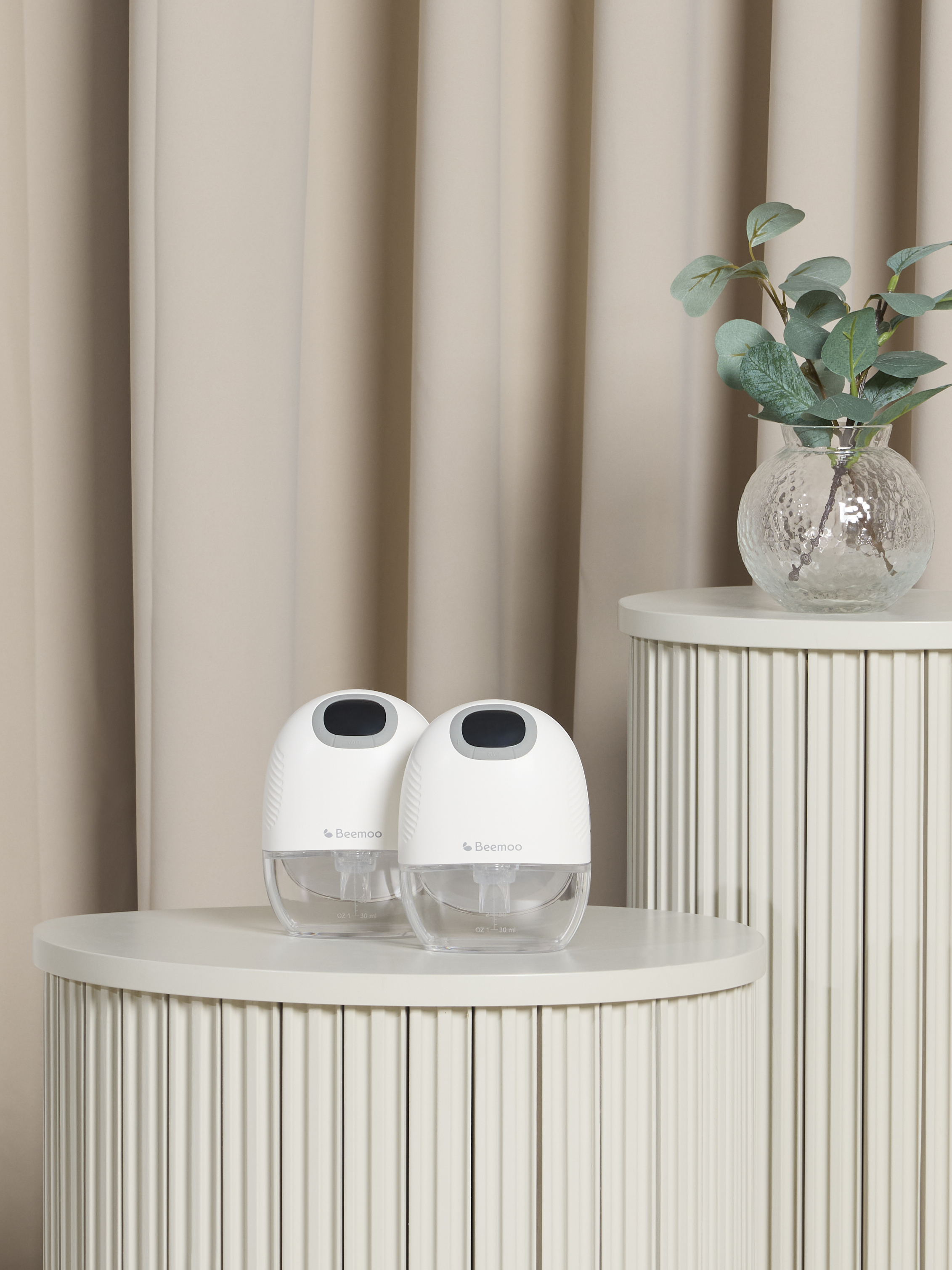 Beemoo CARE Wearable Slim Elektrisk Brystpumpe Dobbelt, Hvid