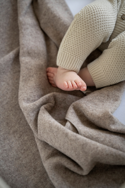 Baby's Only Baby Crib Tæppe Merinould TOG 1, Brushed Sand