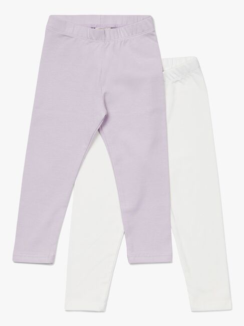 Petite Chérie Atelier Arielle Leggings 2-pak, White/Lavender