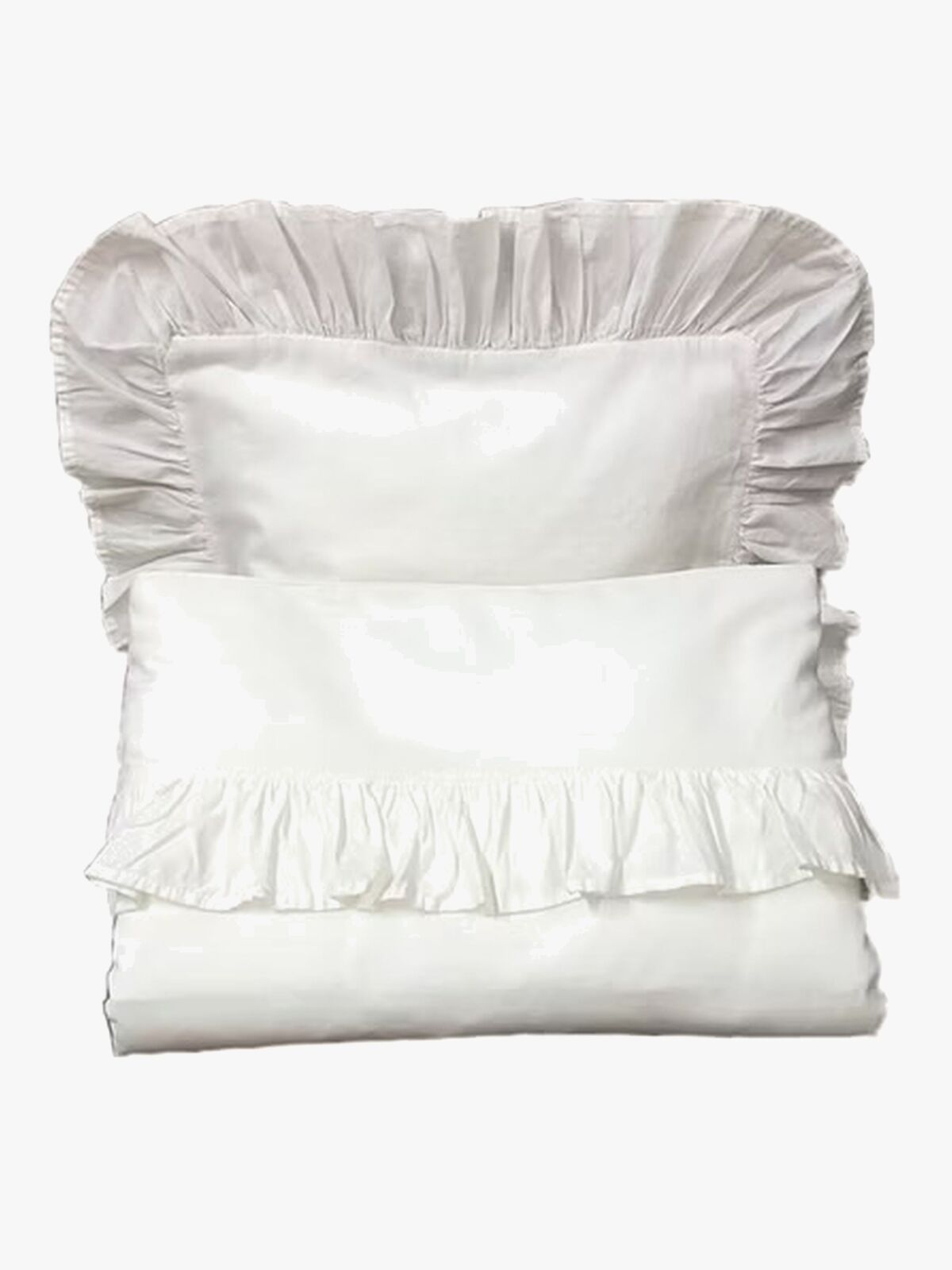 Mini Dreams Frill Sengesæt 100x130, Hvid