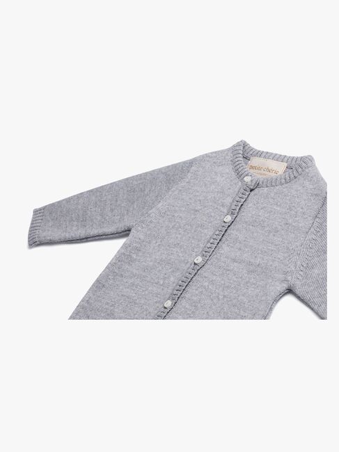 Petite Chérie Atelier Margit Babytrøje, Light Grey/Grey Melange
